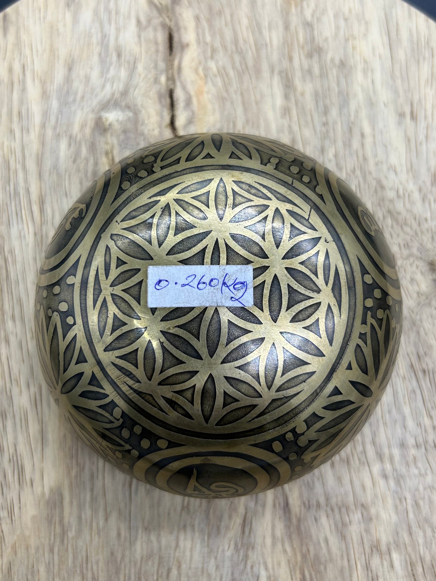 Bol tibétain gravé fleur de vie
