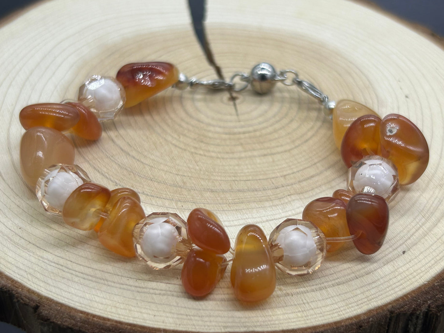 Bracelet Cornaline magnétique