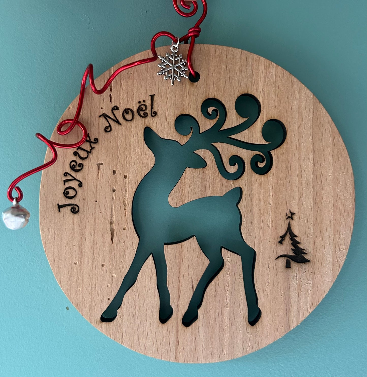 Cerf «Joyeux Noël »