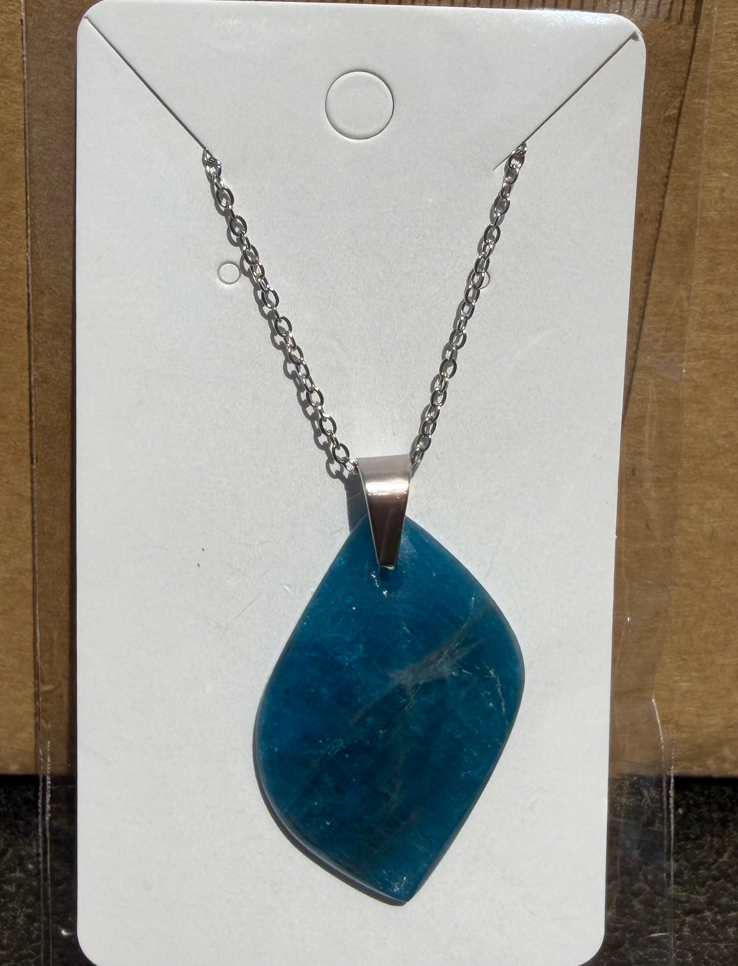 Pendentif Apatite bleue