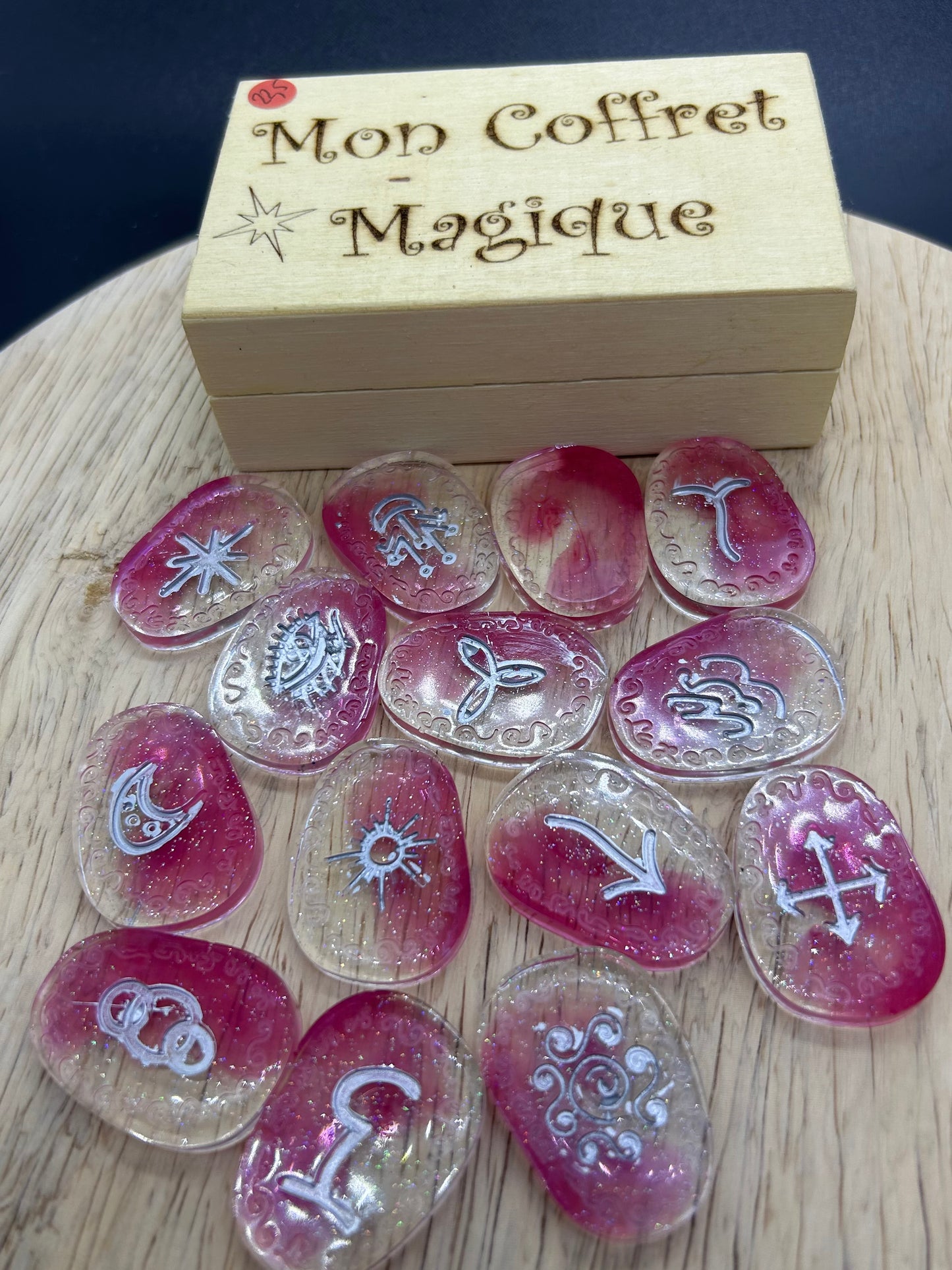 Runes de sorcières en Epoxy avec coffret