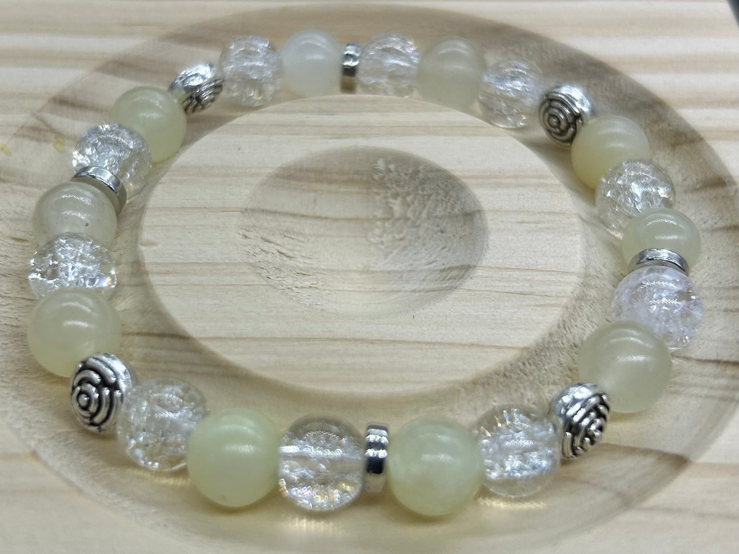 Bracelet Jade/Cristal de roche