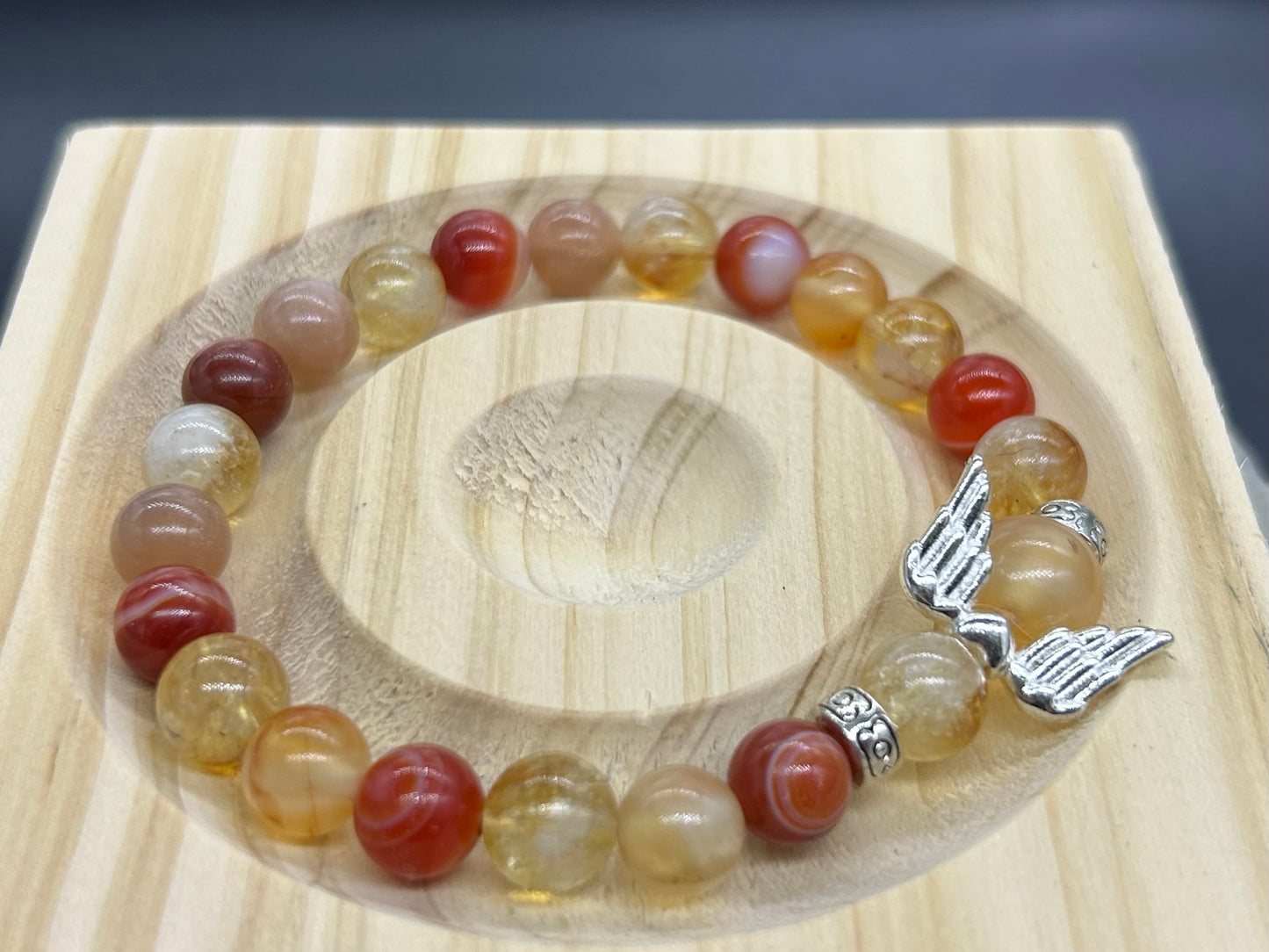 Bracelet ange Cornaline/Citrine