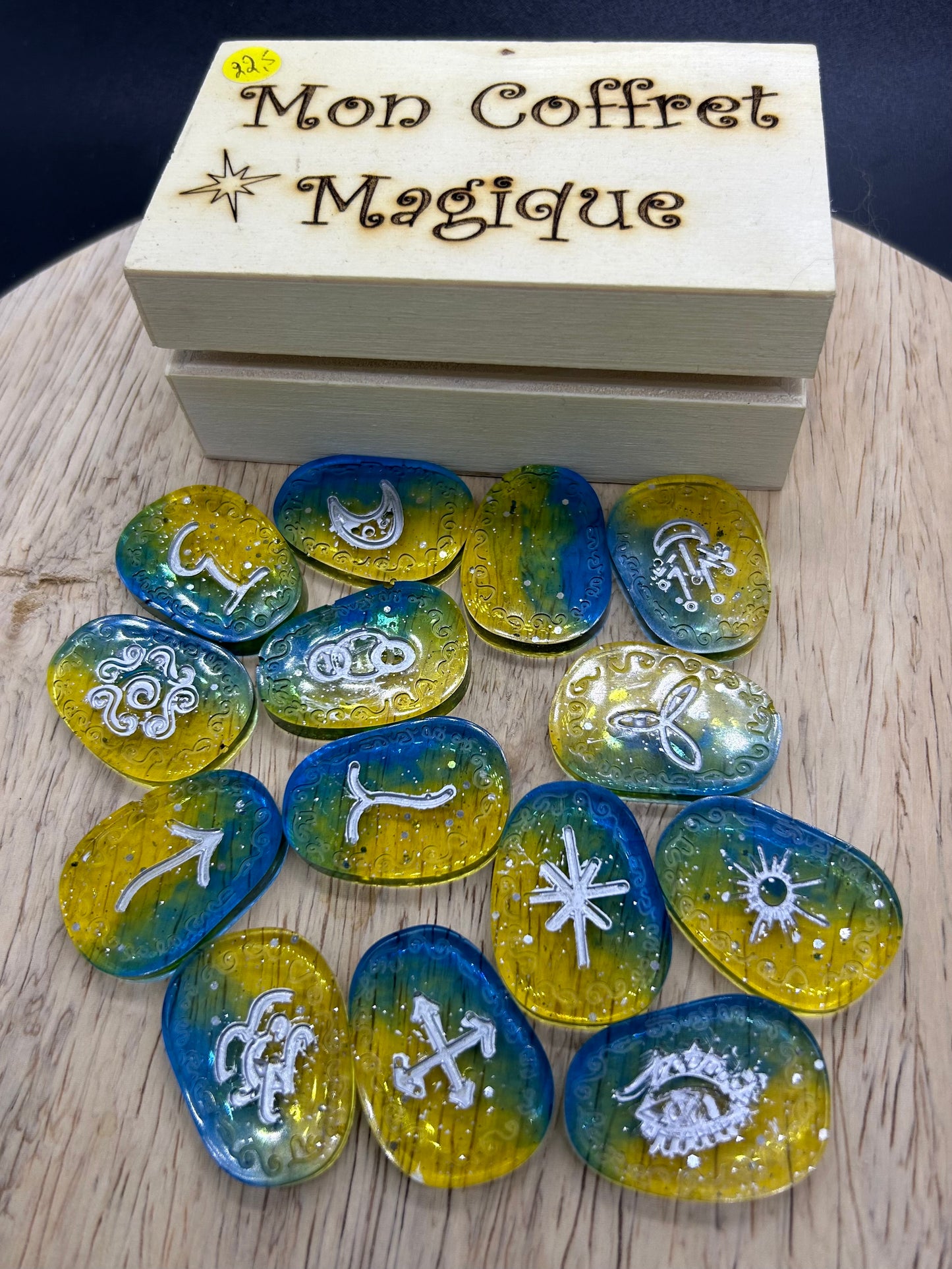 Runes de sorcières en Epoxy avec coffret