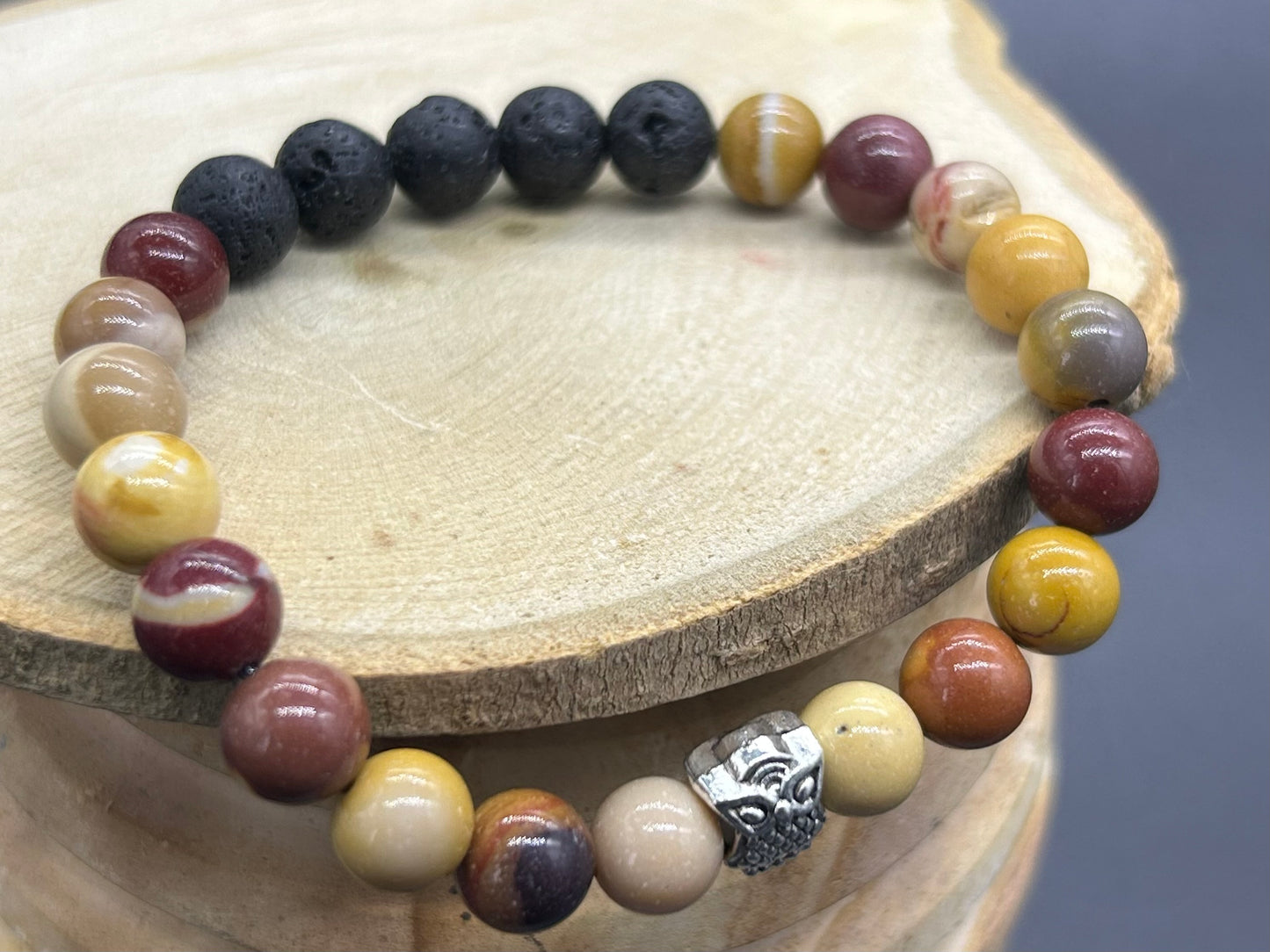 Bracelet diffuseur Jaspe Mokaïte + HE au choix