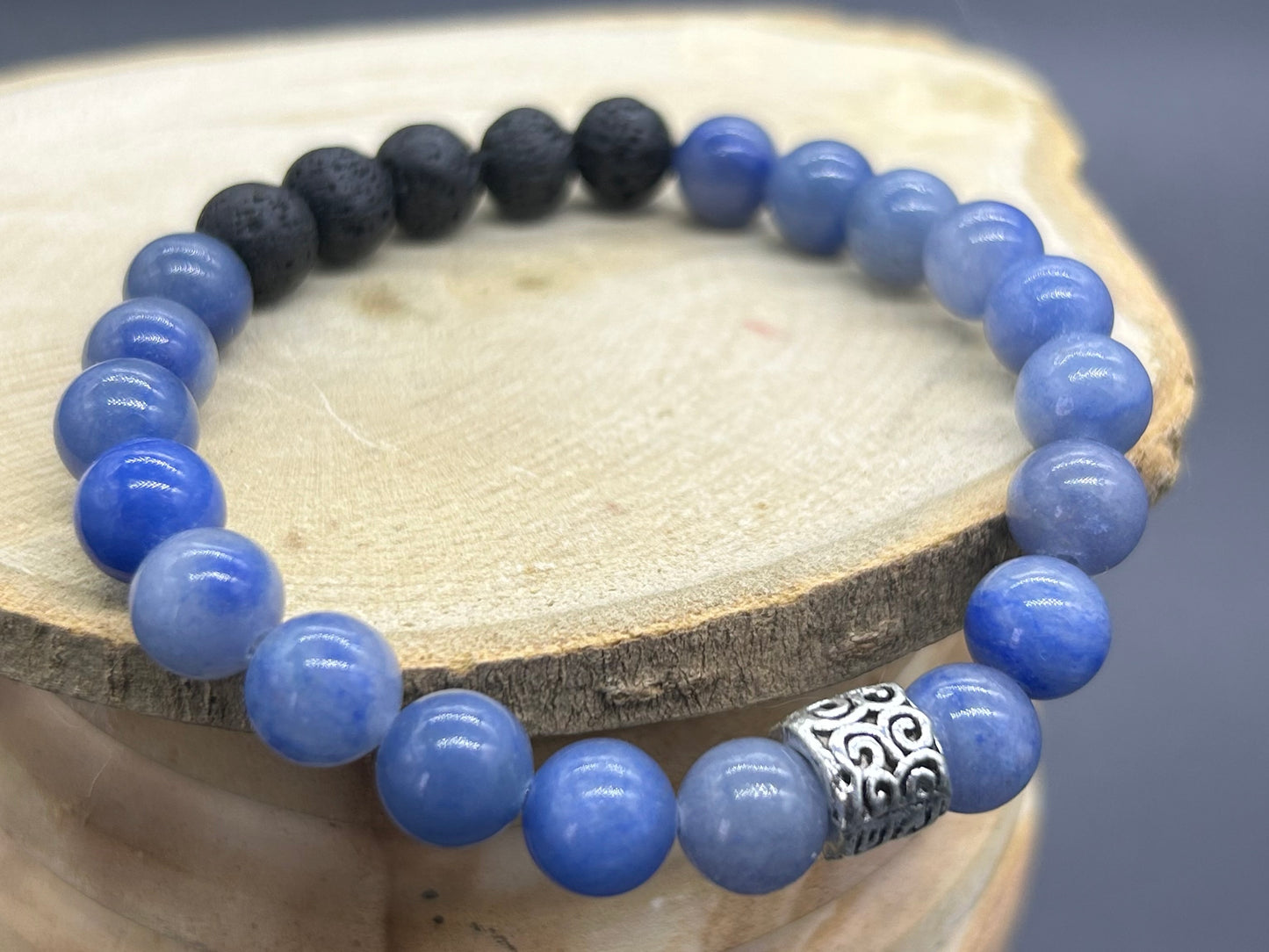 Bracelet diffuseur Quartz bleu + HE au choix