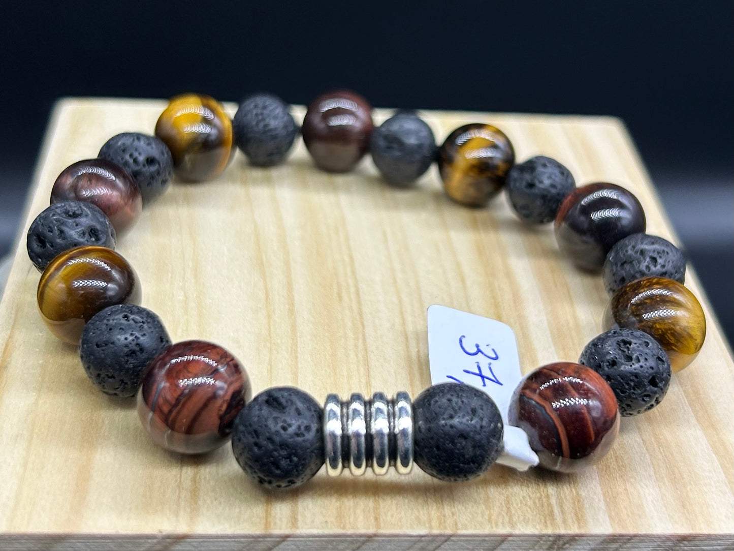 Bracelet œil de tigre/Oeil de taureau/Pierre de lave