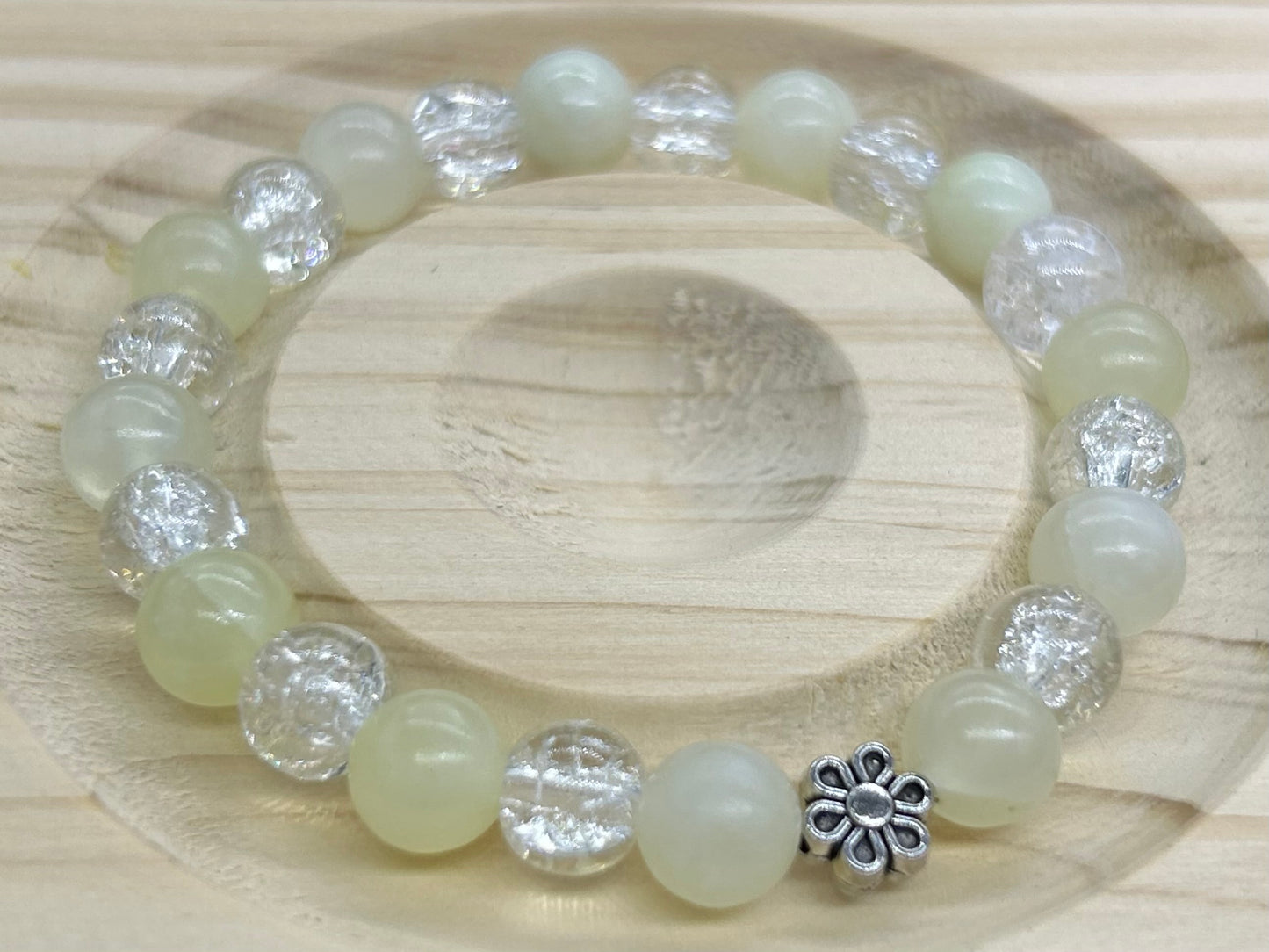 Bracelet Cristal de roche/Jade