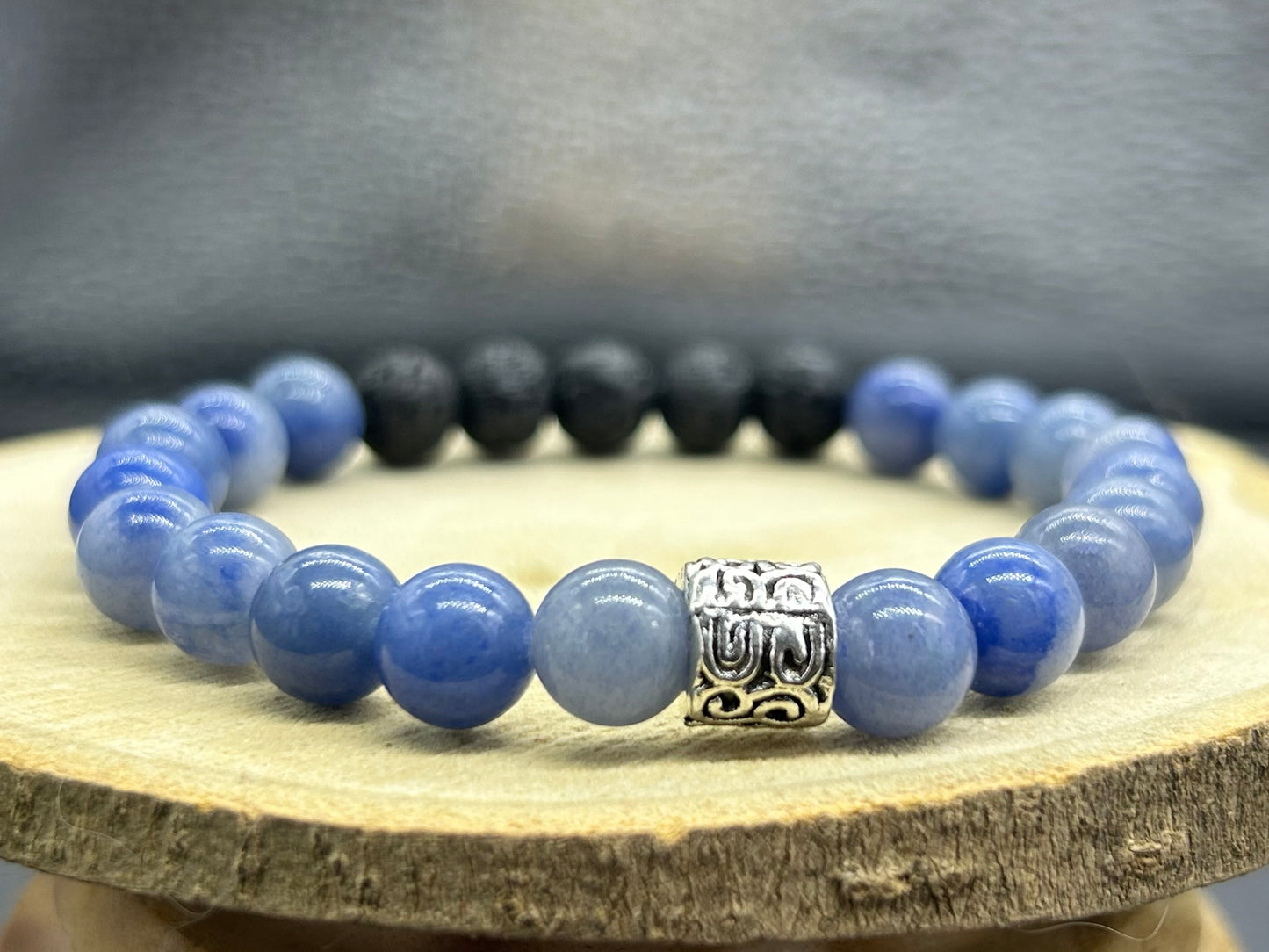 Bracelet diffuseur Quartz bleu + HE au choix