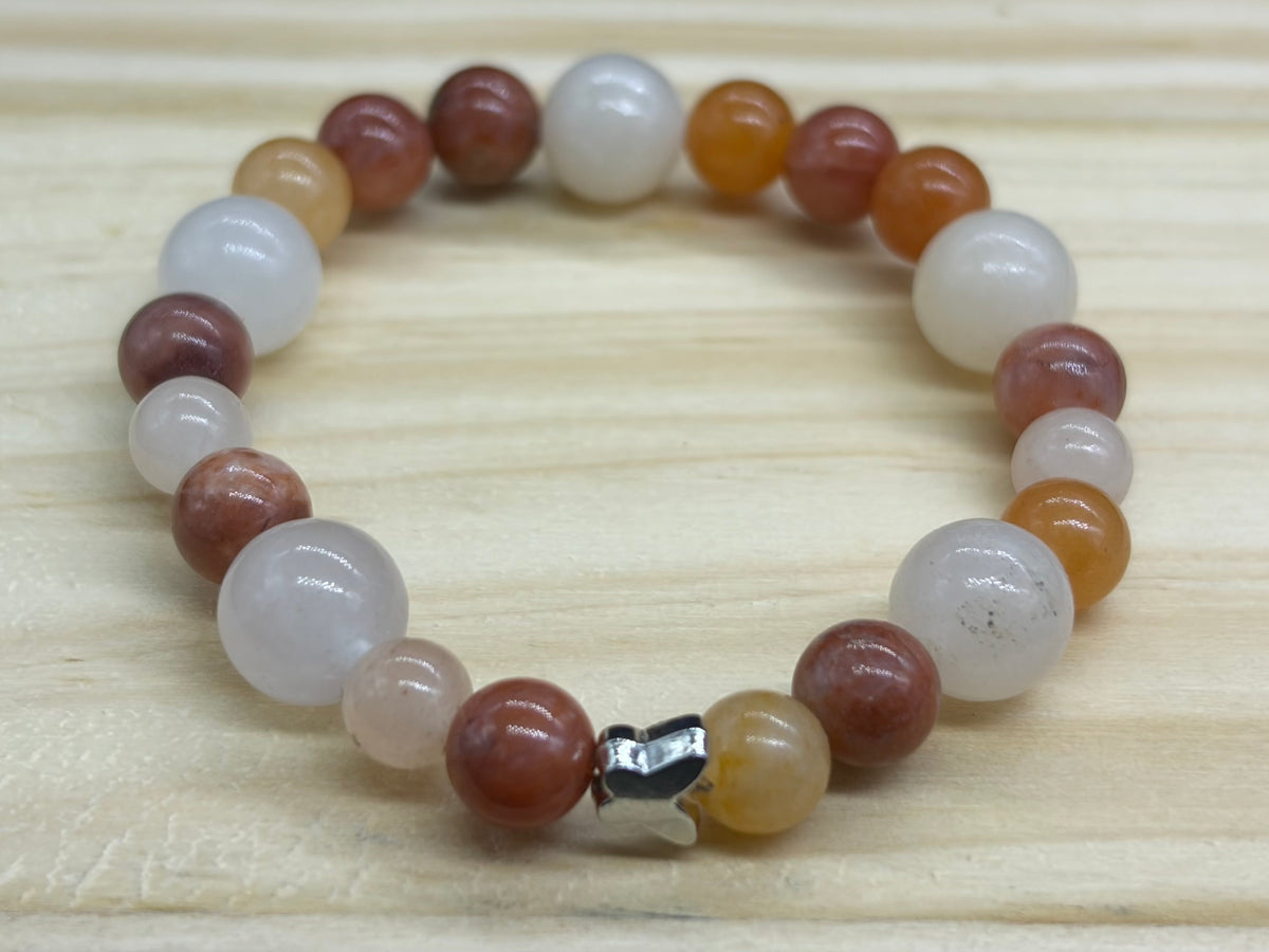 Bracelet enfant Aventurine pêche orange
