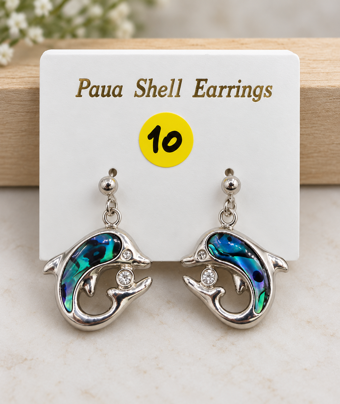 Boucles d'oreilles Abalone Dauphins
