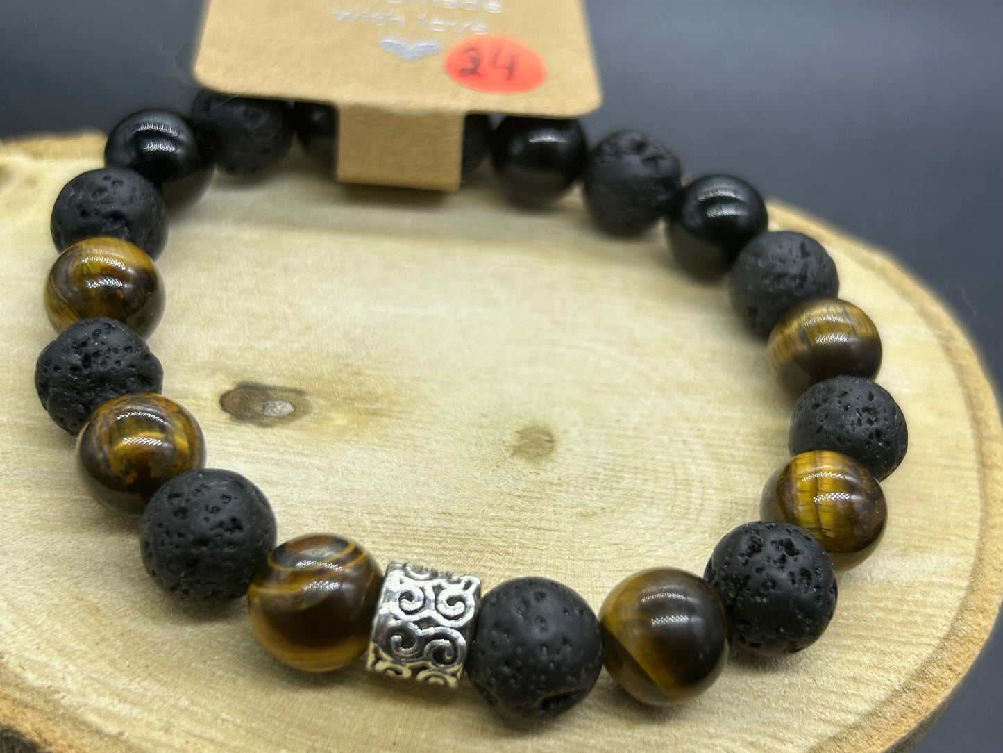 Bracelet Obsidienne/Oeil de tigre/Pierre de lave