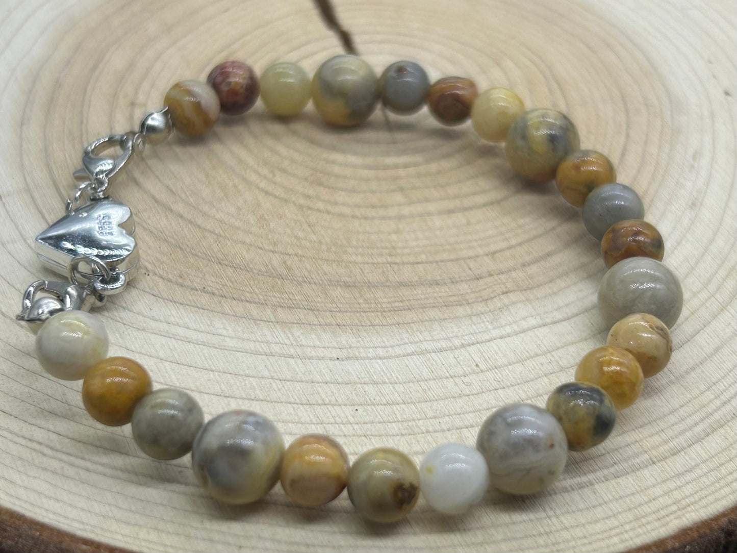 Bracelet magnétique Agate crazy lace