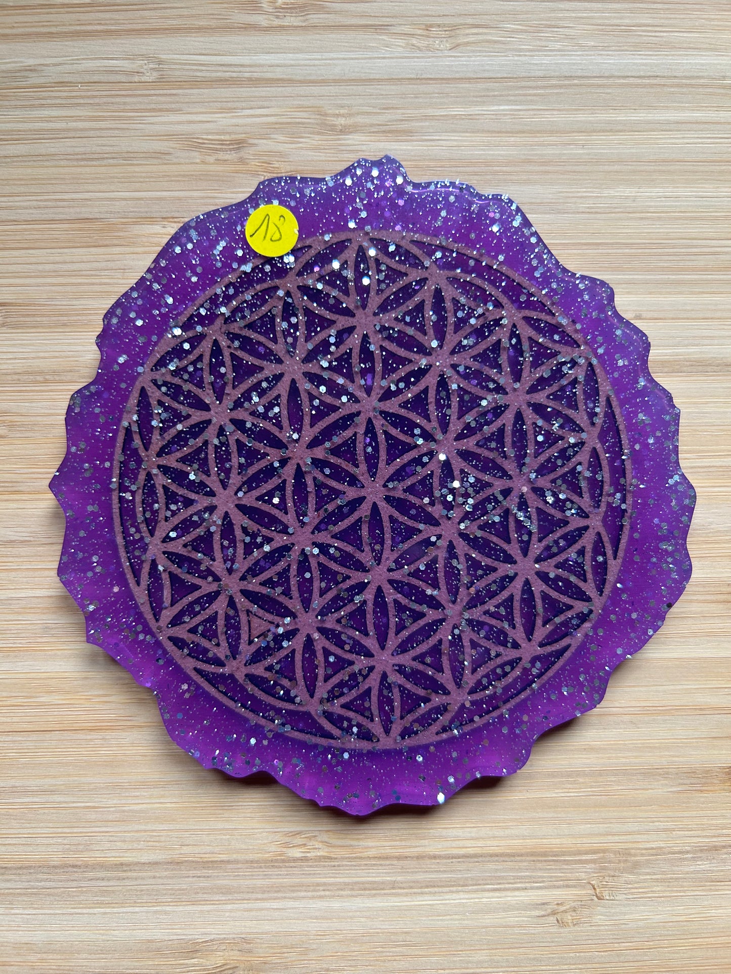 Plaque epoxy fleur de vie