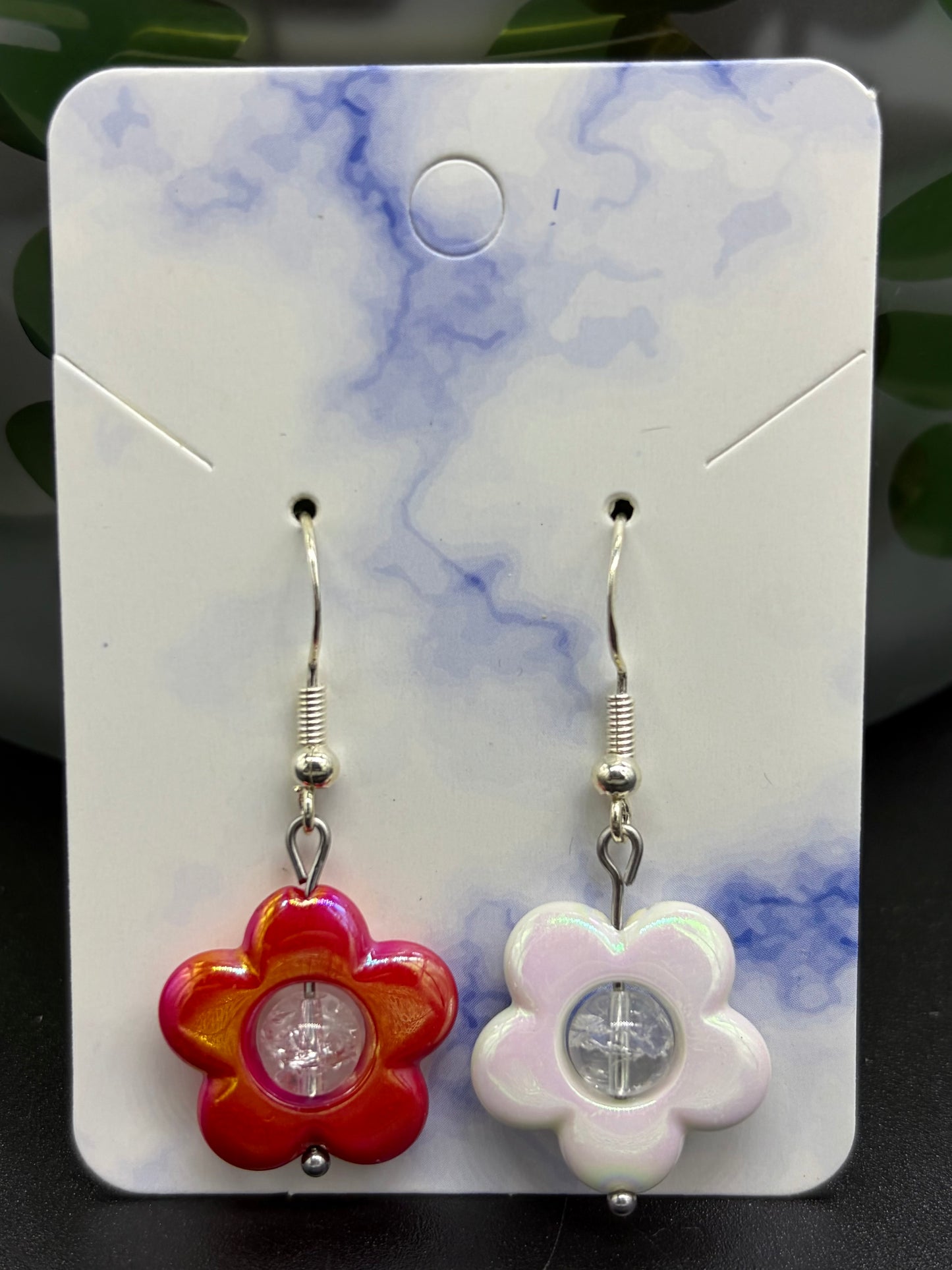 Boucles d’oreilles fleurs Cristal de roche