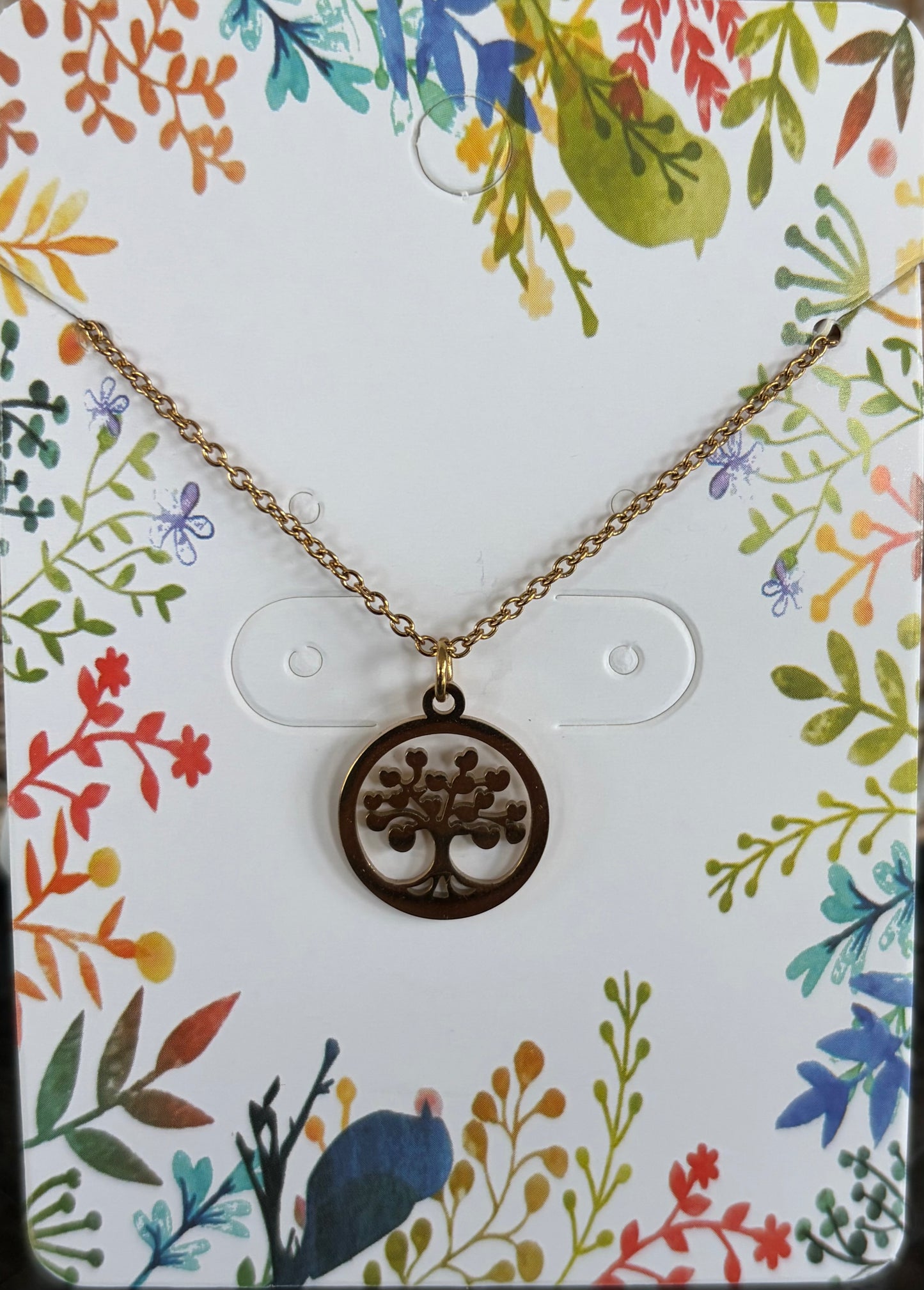 Collier arbre de vie doré