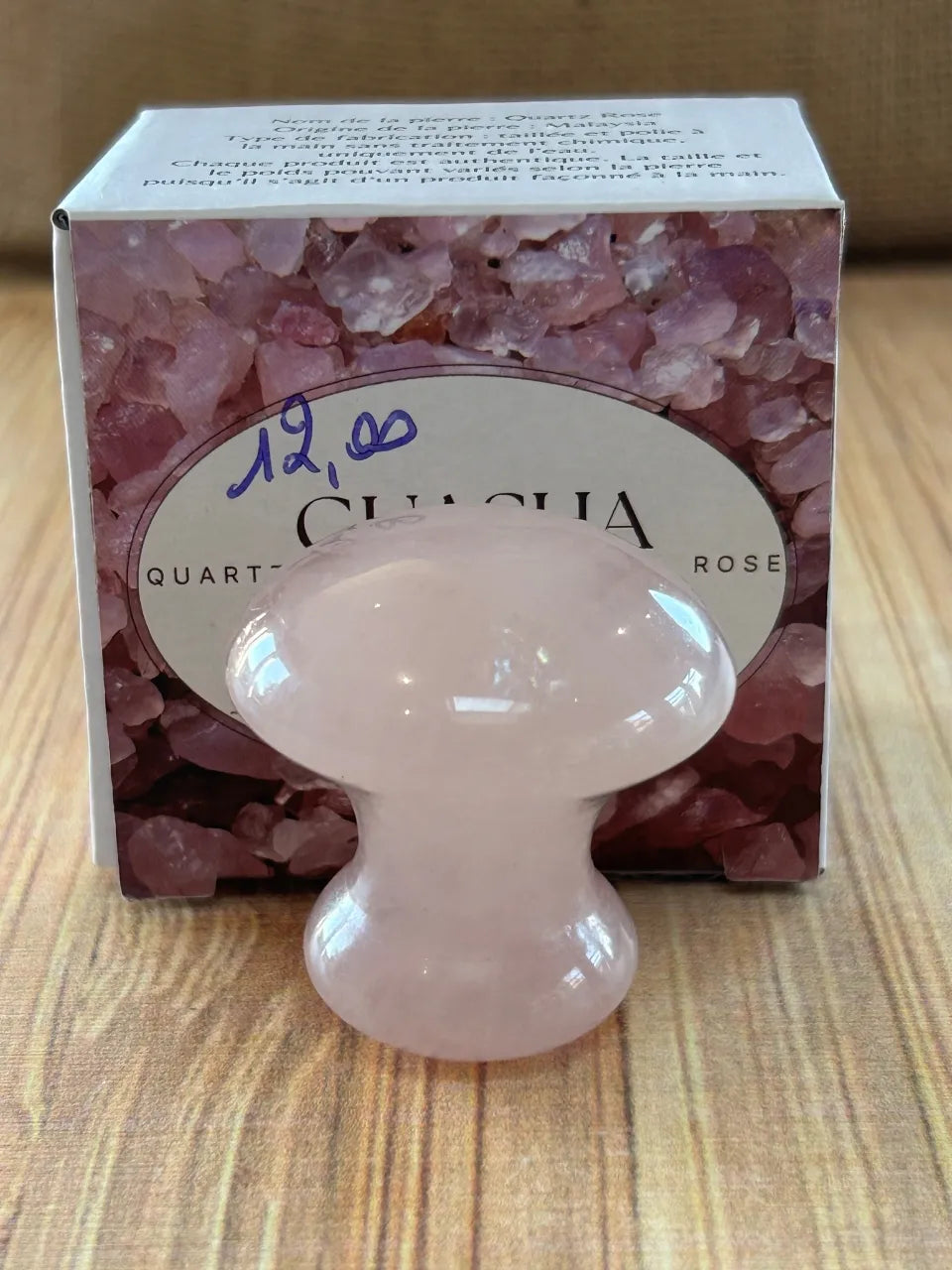 Guasha champignon Quartz rose