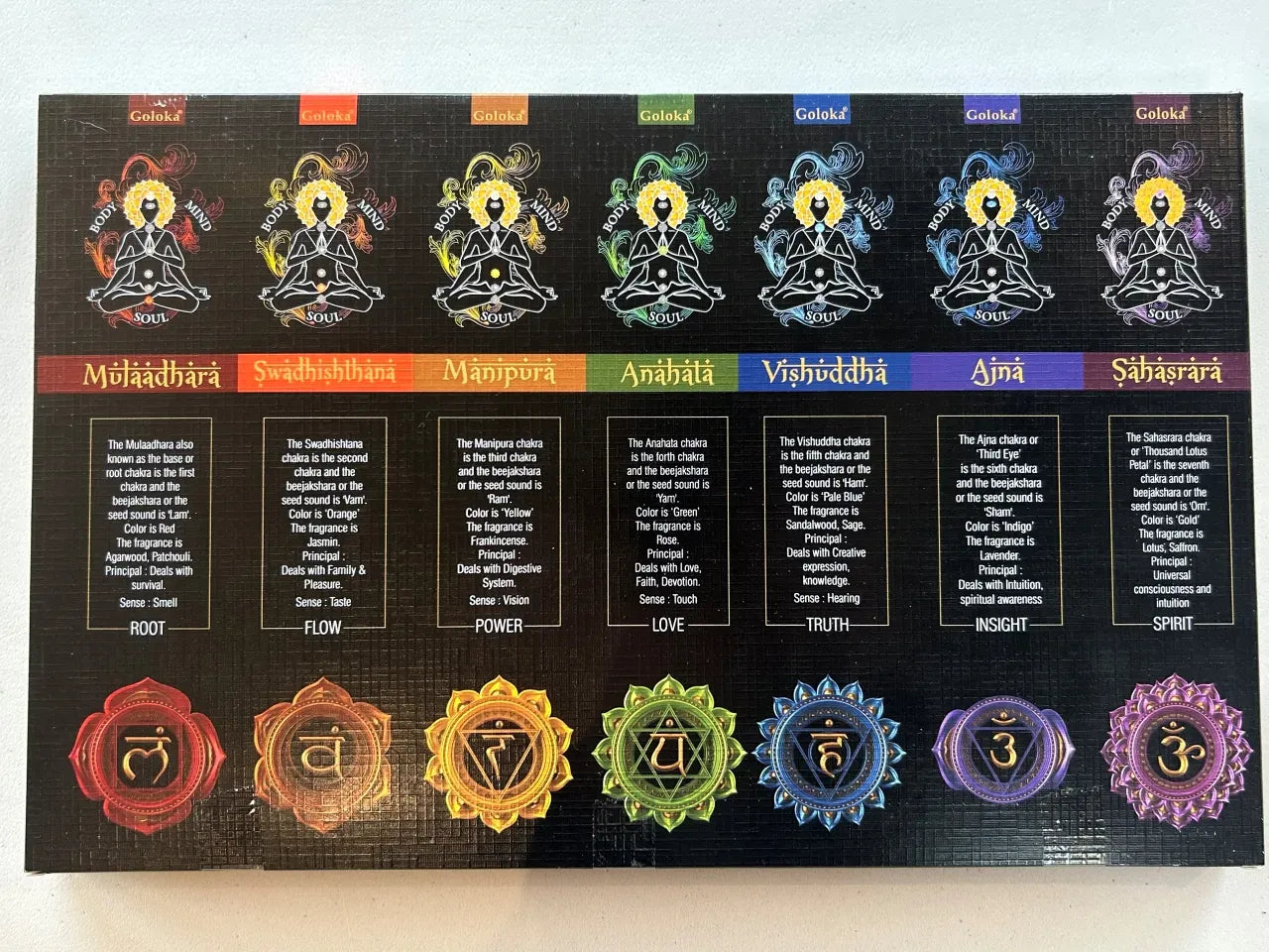 Coffret encens 7 chakras