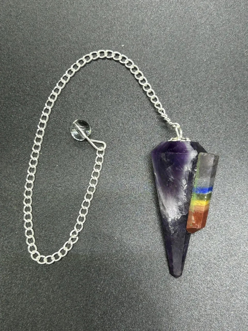Pendule Améthyste 7 chakras