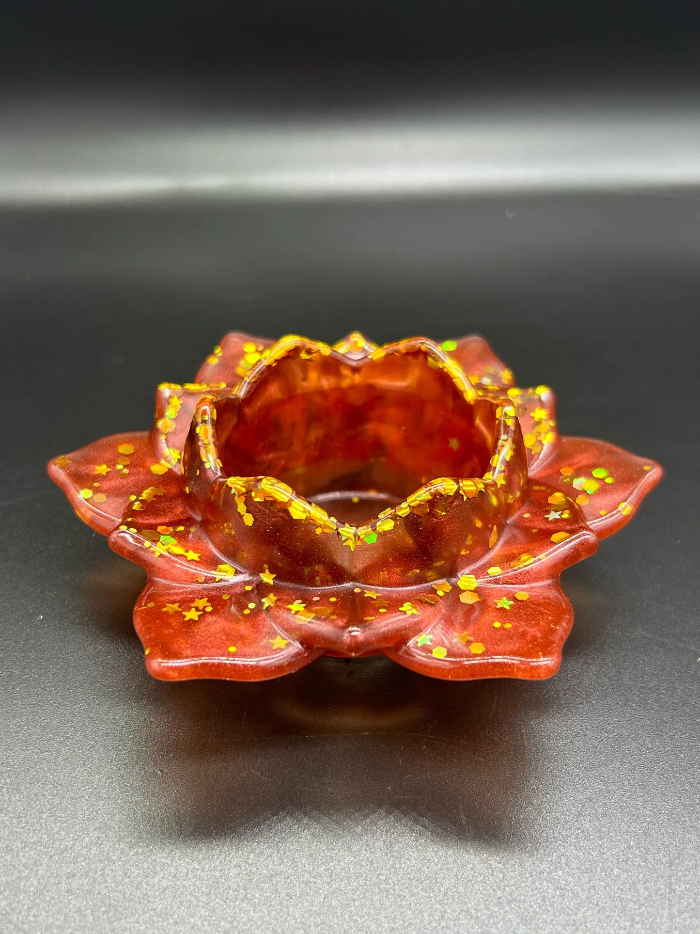 Lotus rouge pailleté