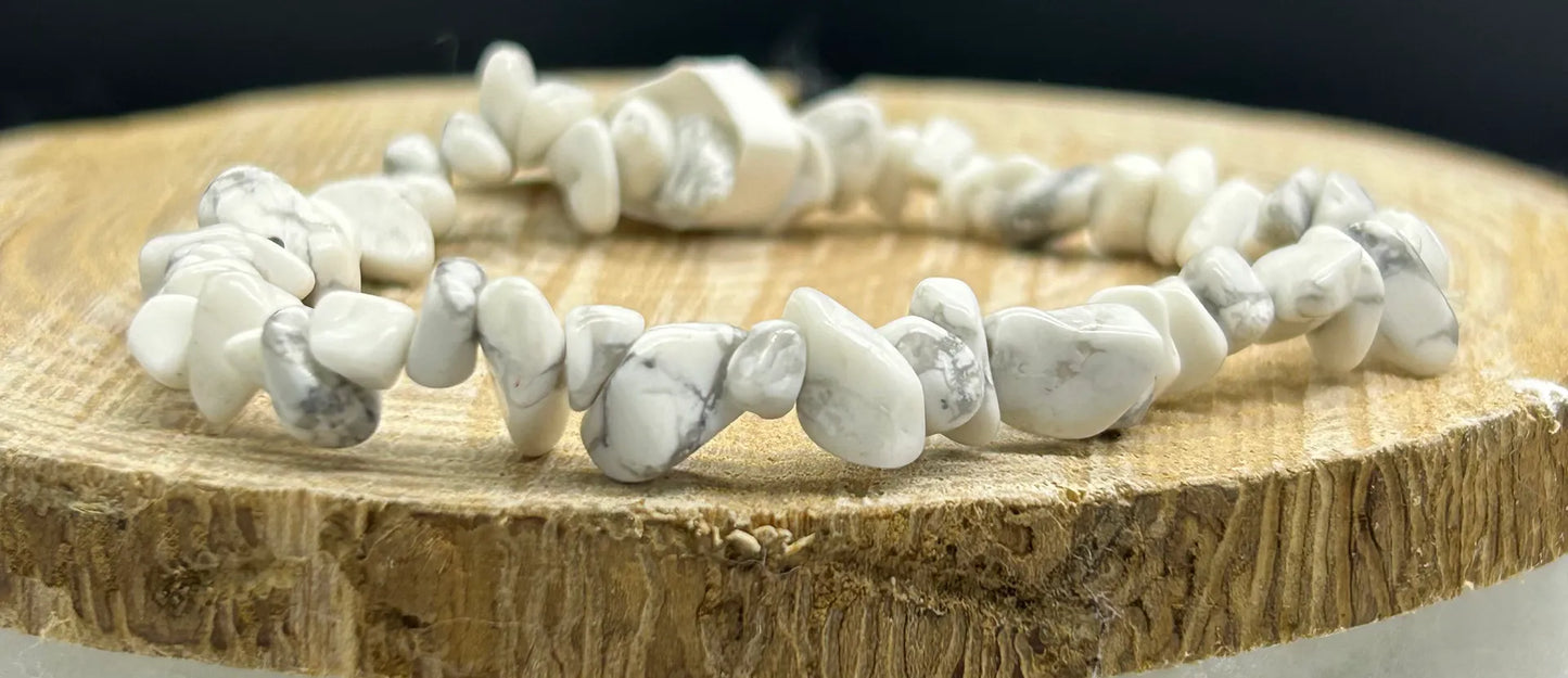 Bracelet chips Howlite