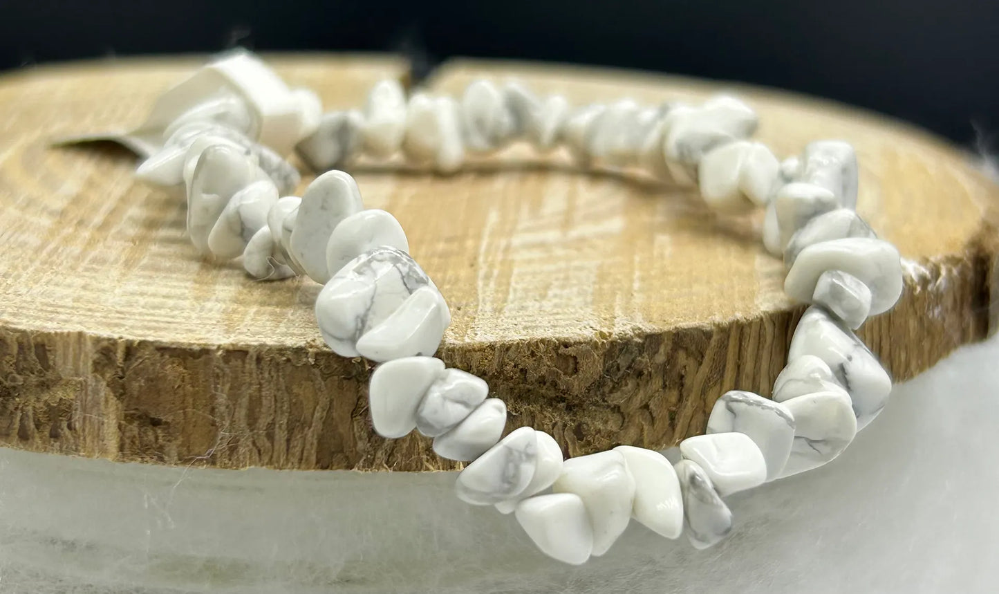 Bracelet chips Howlite