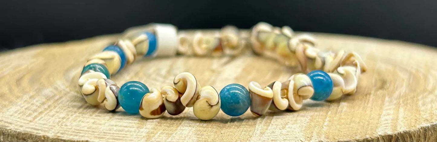 Bracelet coquillage Apatite