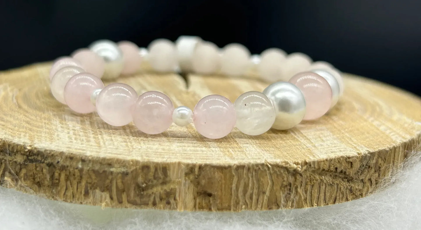 Bracelet Quartz rose mixte