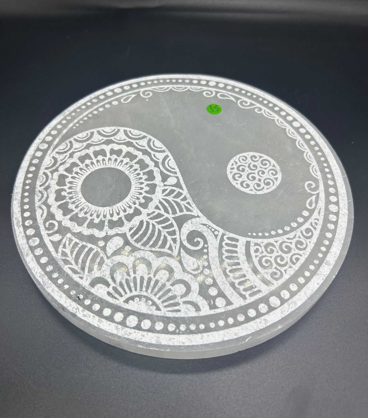 Plaque de Sélénite Yin Yang