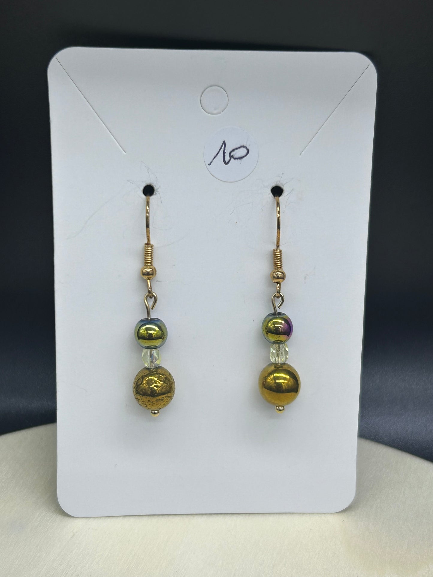 Boucles d'oreilles Hématite irisée