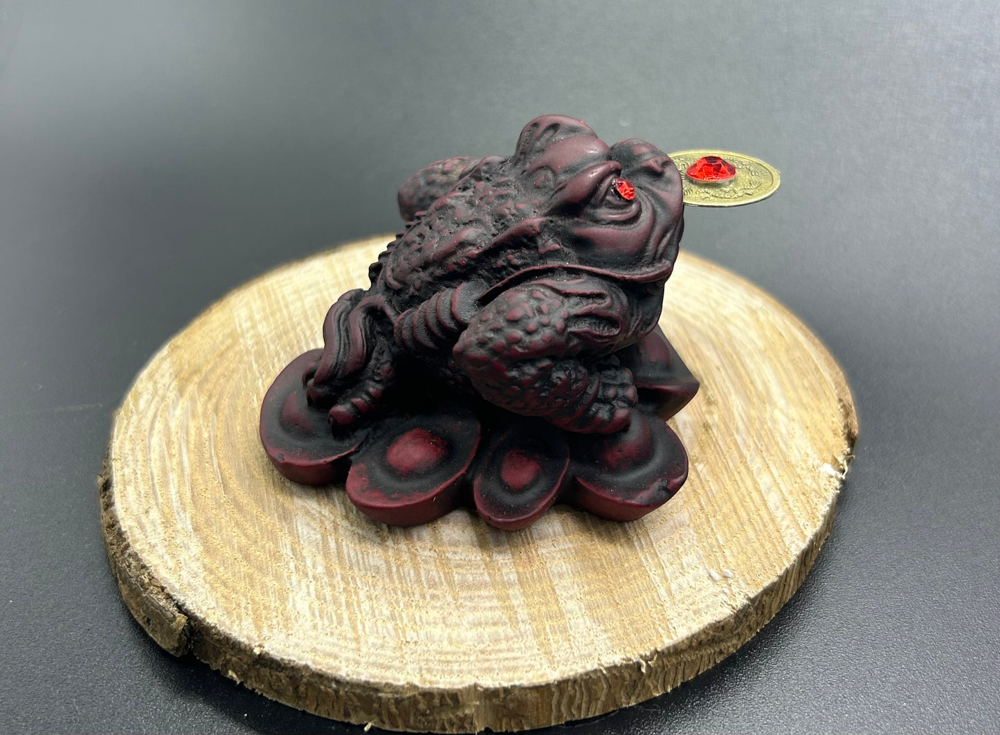 Grenouille d'abondance Feng Shui rouge
