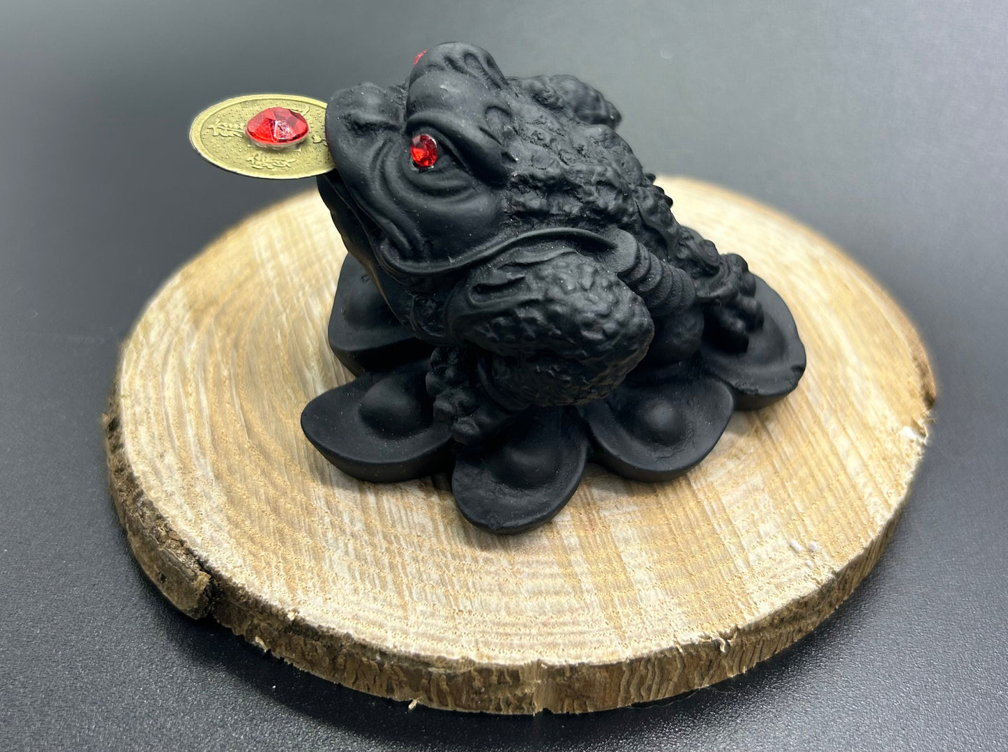 Grenouille d'abondance Feng Shui noire
