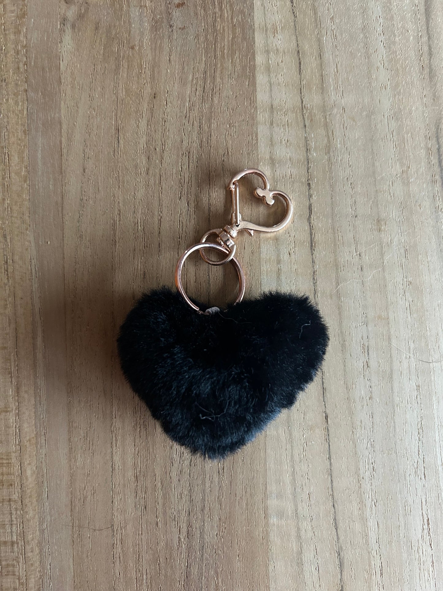 Porte clés Pompom cœur