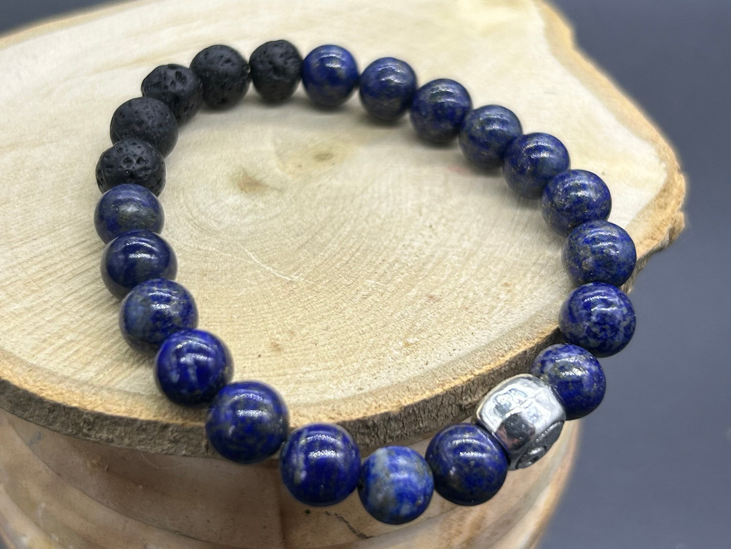 Bracelet diffuseur Lapis Lazulli + HE au choix