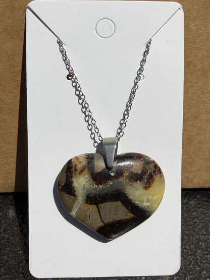Pendentif Cœur en Septaria
