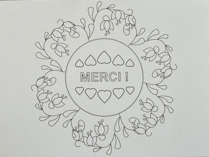 Merci pour cette année ! : 20 cartes de remerciements à colorier