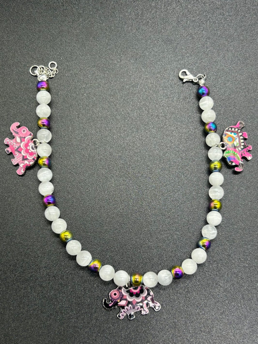 Cheviller Sélénite/Hématite irisée