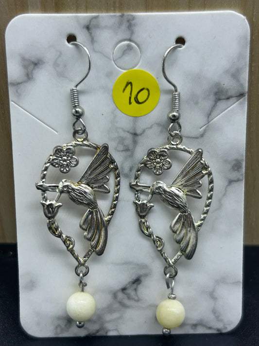 Boucles d'oreilles Colibri Calcite jaune