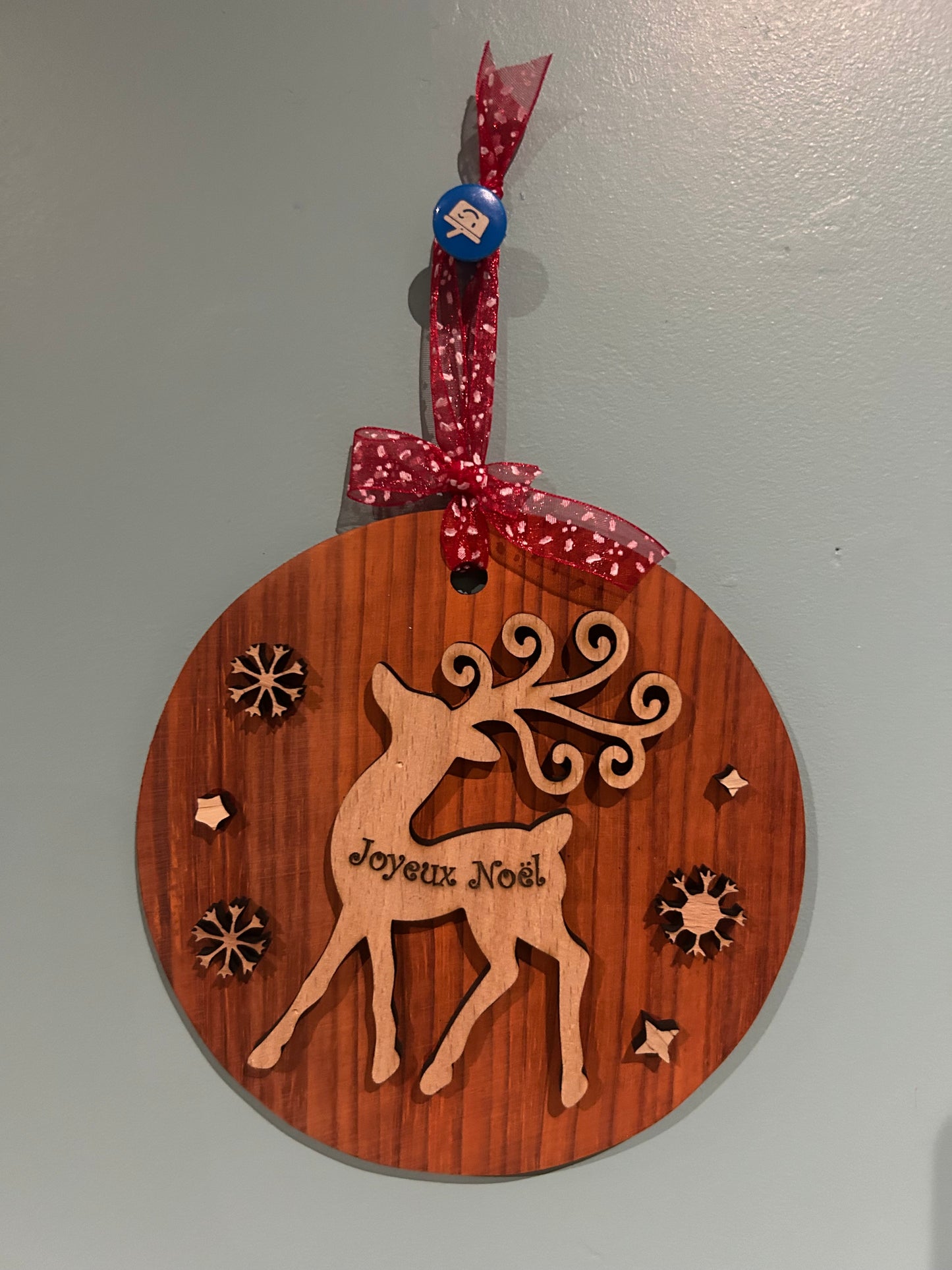 Cerf de Noël en Padouk
