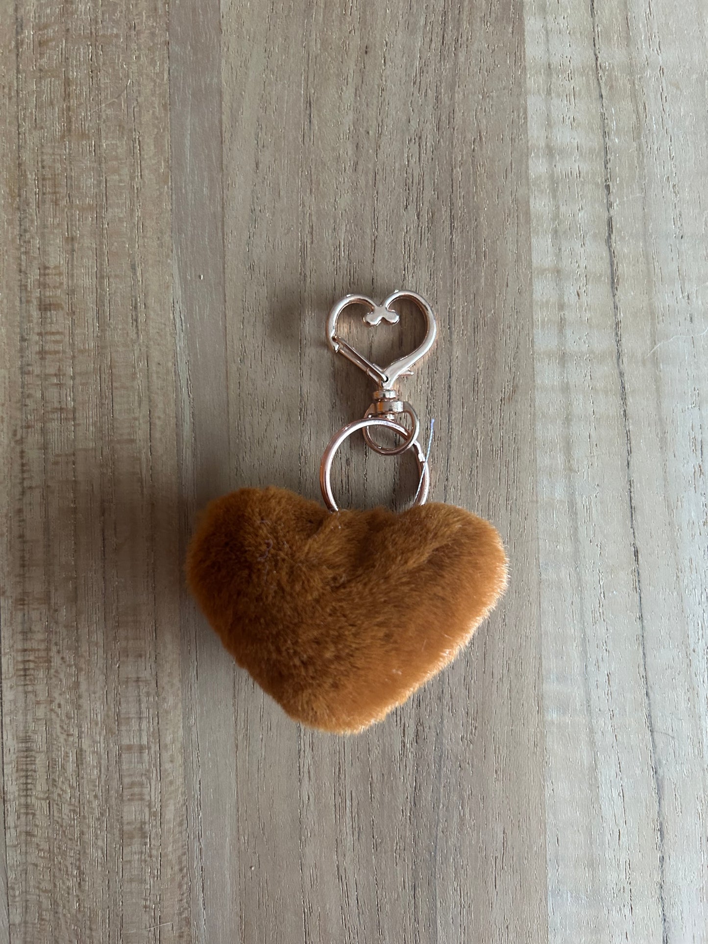 Porte clés Pompom cœur