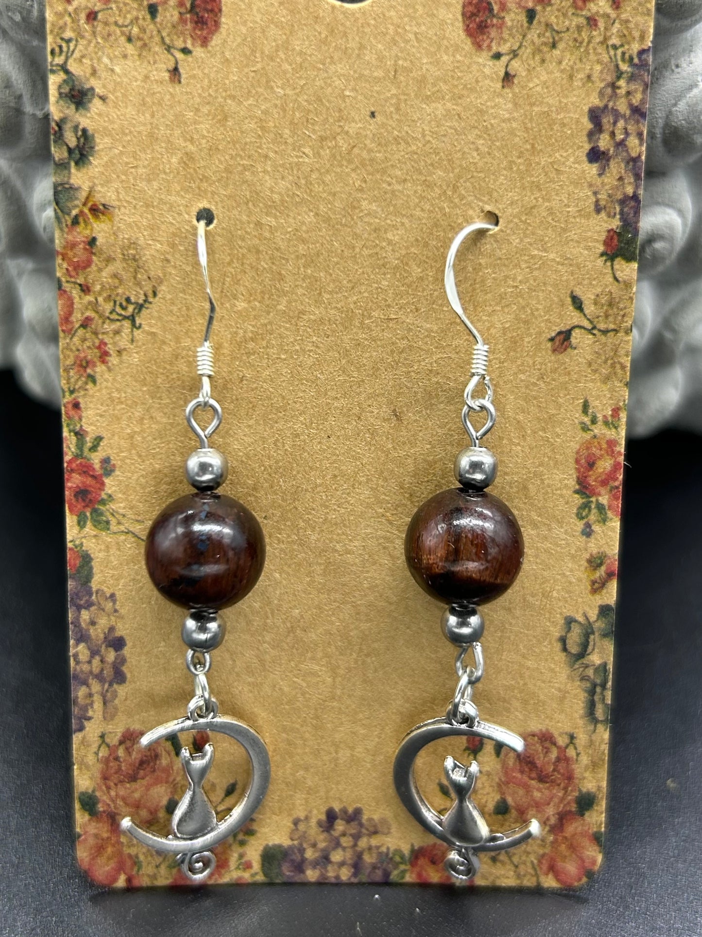 Boucles d’oreilles chatounes Œil de taureau