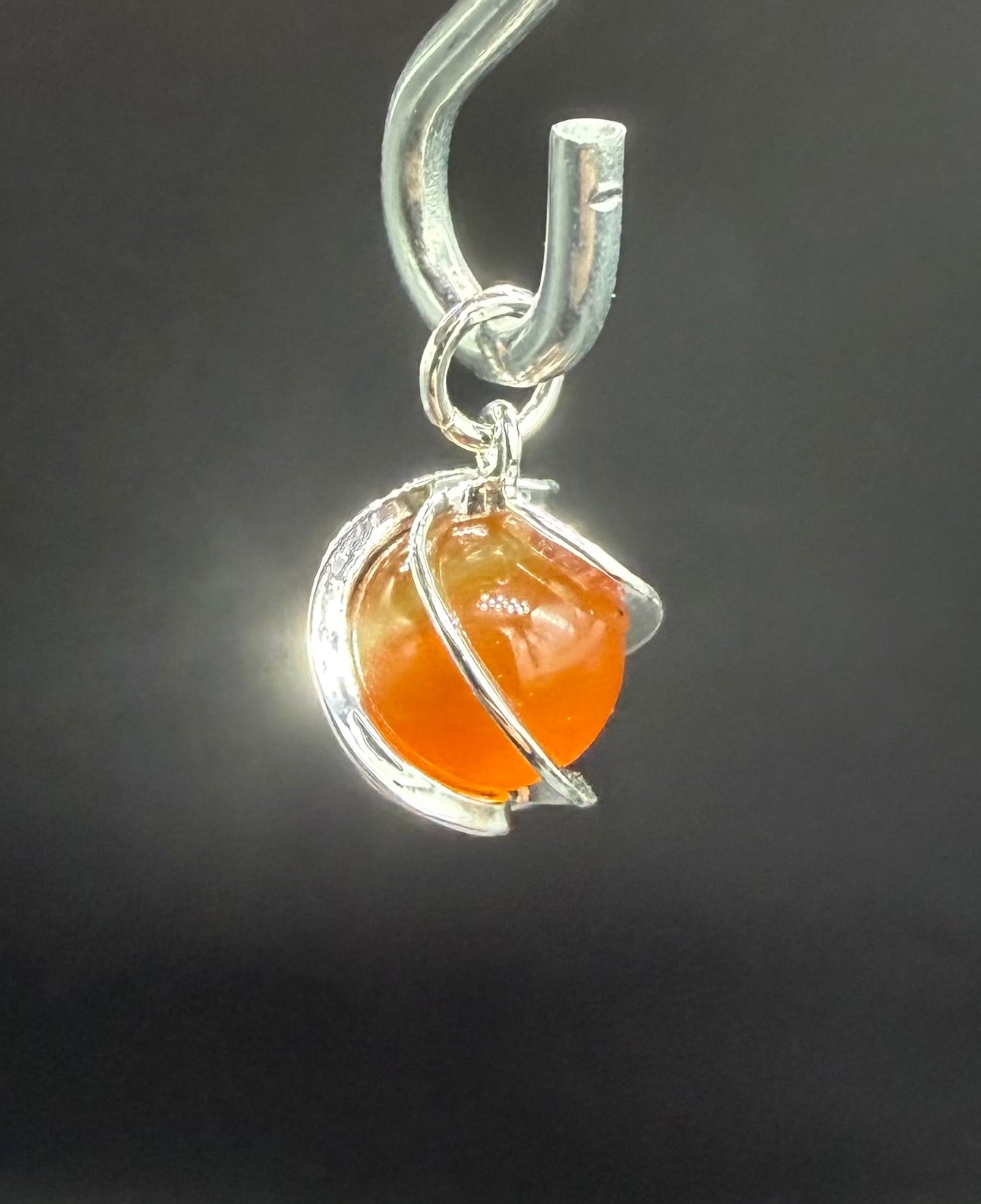 Pendentif mini spirale Cornaline
