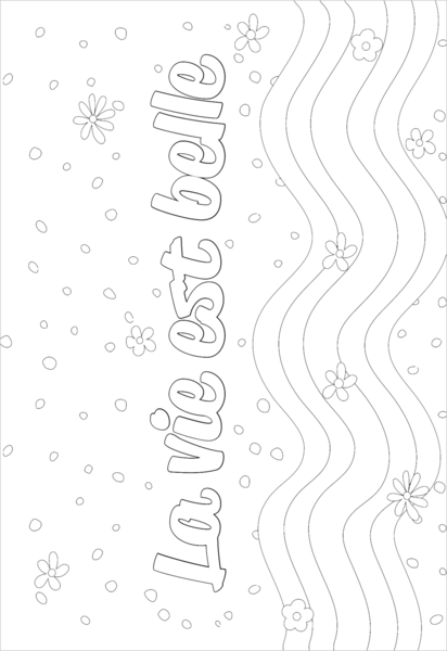 La vie est belle - 20 cartes à colorier