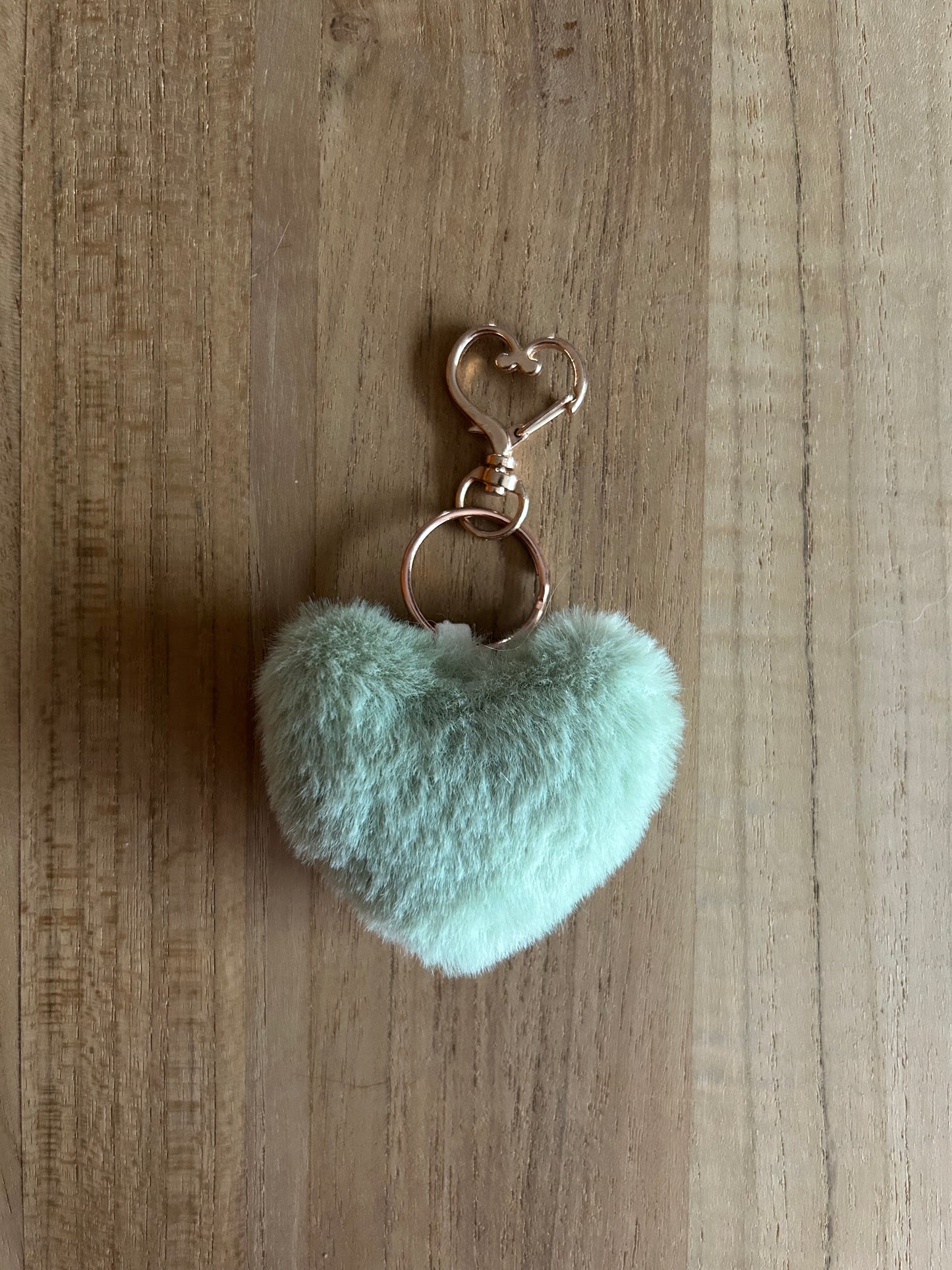 Porte clés Pompom cœur