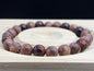 Bracelet Bois fossile rouge et Oeil de taureau