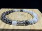 Bracelet Viking Howlite et Hématite