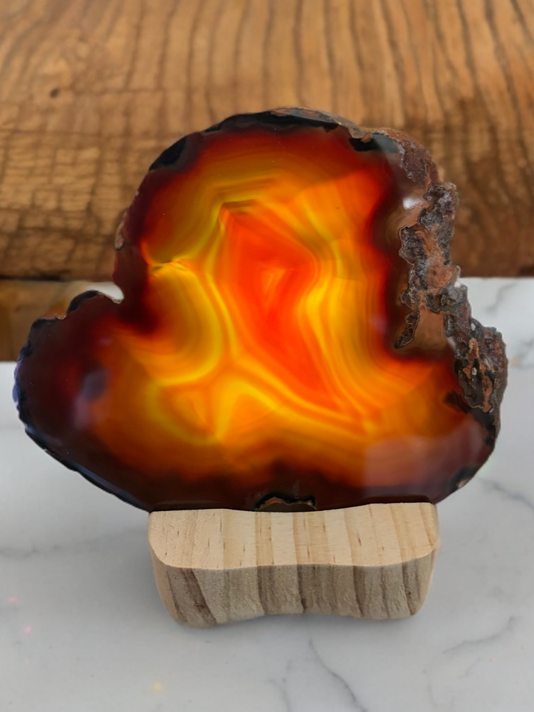 Bougeoir tranche d’Agate feu