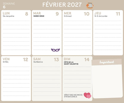 Frigobloc hebdomadaire Maison zen