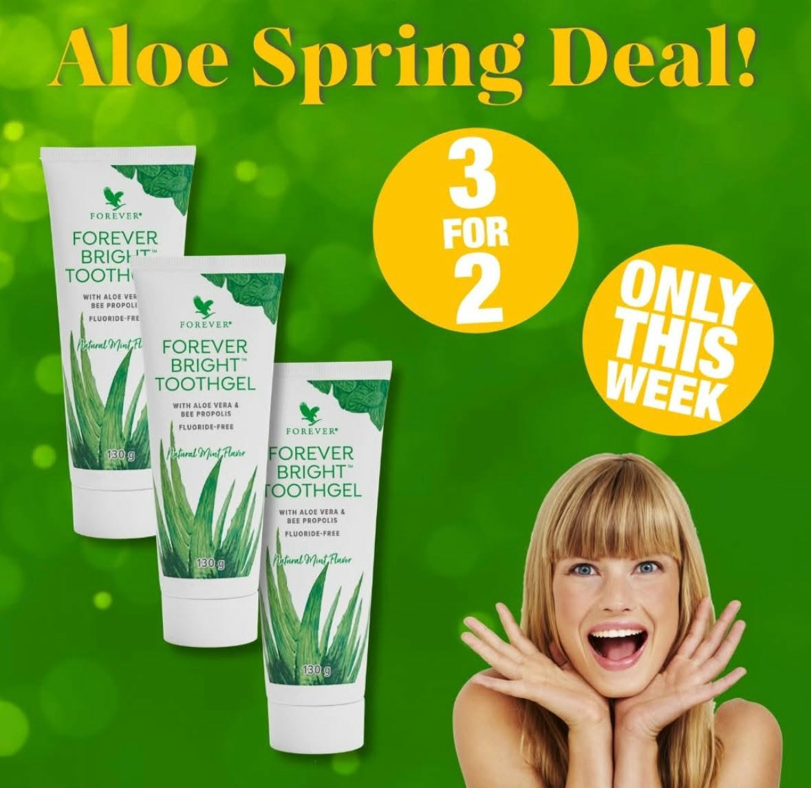 2 + 1 gratuit Forever Bright Toothgel