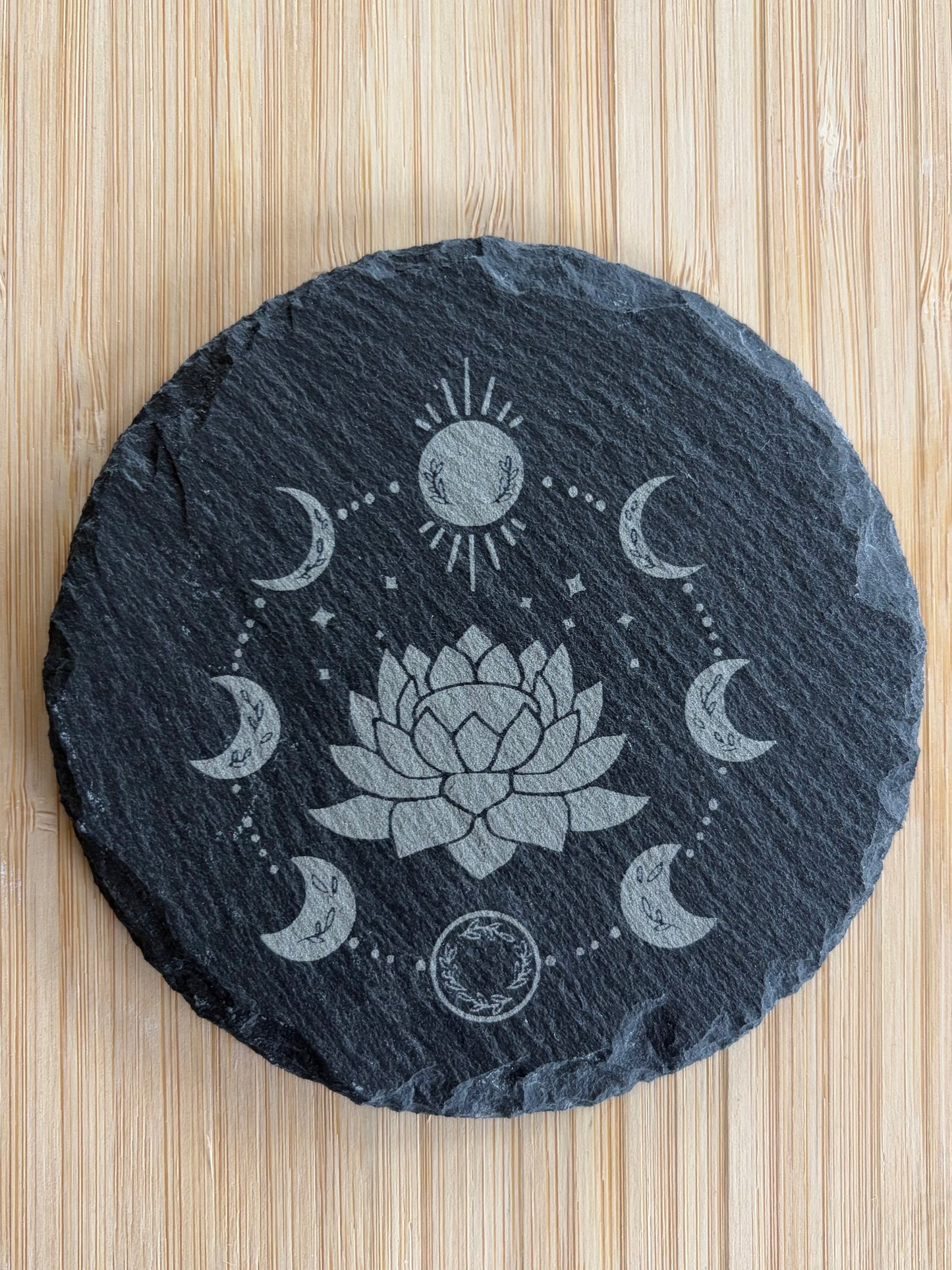 Sous verre ardoise Luna Lotus